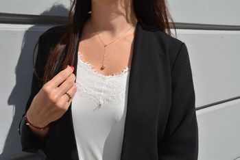 Złoty naszyjnik 585 'Wisząca kuleczka' ✓Złote Naszyjniki Damskie (3).JPG